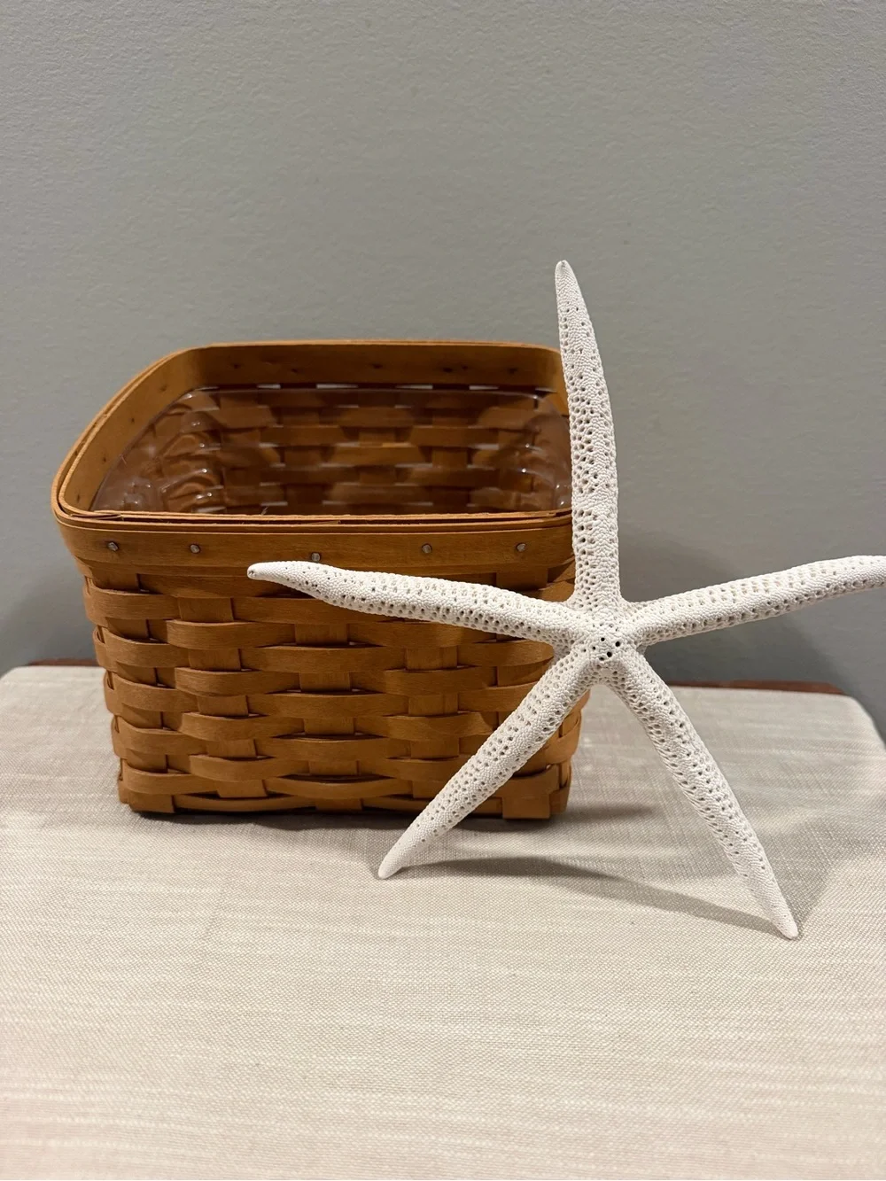 Longaberger slanted basket